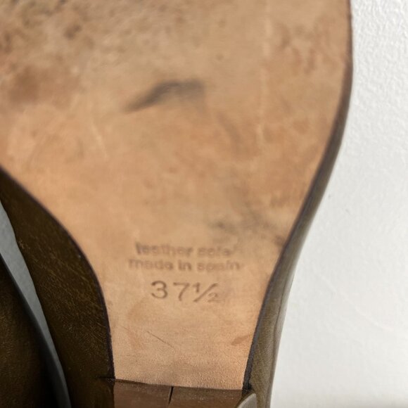 Elegant Brown Leather Heels - Picture 7 of 8